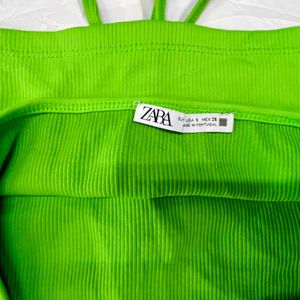 ZARA Green Halter Top