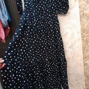 Polka Dots Maxi Smocked Dress