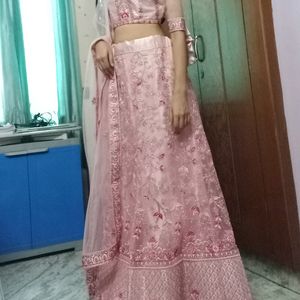 Beautiful Pink Embroidered Lehenga