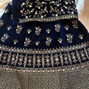 Velvet  Lehanga Choli