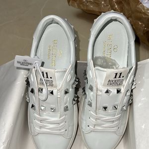 Women Valentino Rock Studded White Sneakers