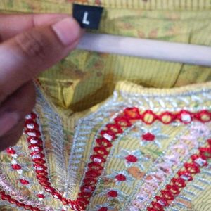 Yellow Kaftan With Slight Defects