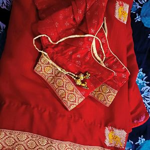 Ravishing Red Saree