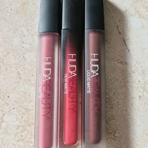 Huda Beauty Liquid Lipstick Set Of 3 😍