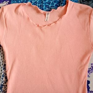 Peach Colour Cotton Top