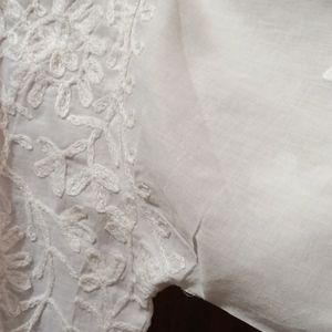 White Chikankari Kurti