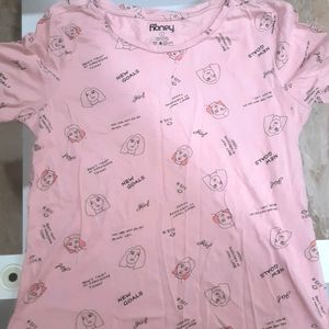 Pink Printed Tshirt