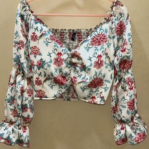 Padded Cropped Top In Two Styles