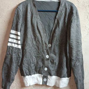 Women's Fashion Sweater Cardigan Grey