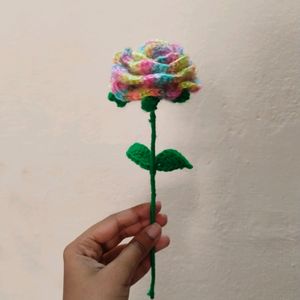 Prize Drop 🚨💥Unique Multicolored Crochet Rose 🌹