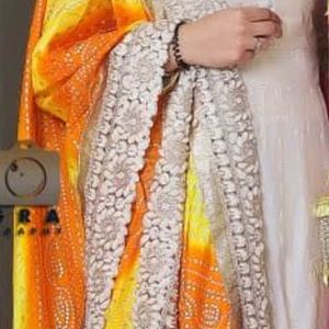 Cream Coloured Ethnic Gown