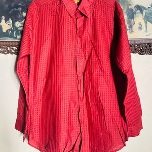 Maroon Colour Cotton Men’s Shirt…..Size: XL