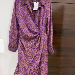 Women Purple Printed Dress