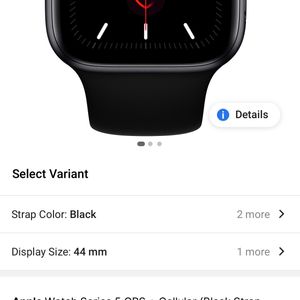 Apple Watch Series 5 GPS + Cellular (Black Strap)