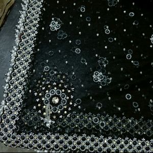 Black Fishcut Lehenga