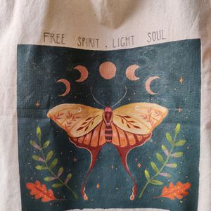 Hand-painted Cotton Canvas Tote bag