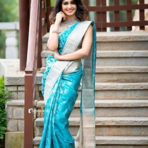 Silk Weadding Saree With Blouse Piece