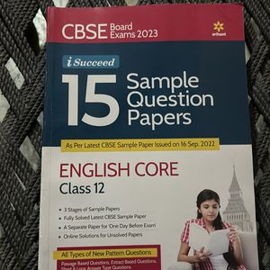 Sample Question Papers 2023 English Core Class12