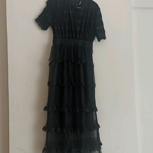 Black Flare Maxi Dress