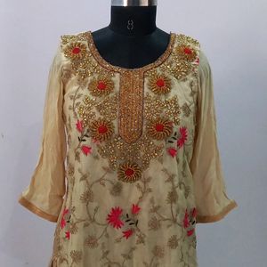 Very Gorgeous Stone Work Wedding Kurti