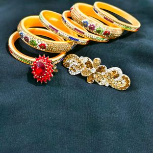 Combo Bangles.Kelip & Ring