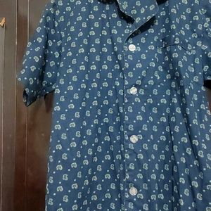 Navy Blue Half Sleeve Shirt For Boy & Men 40 Chest