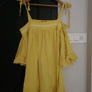 Yellow  Off shoulder Sundress