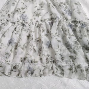 coquette floral frill dress