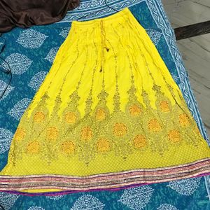 Beautiful Yellow Ethnic Skirt From INA Market