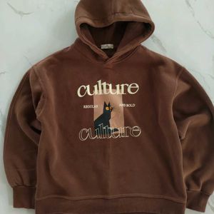 WARM CHOCOLATE BROWN HOODIE UPPER