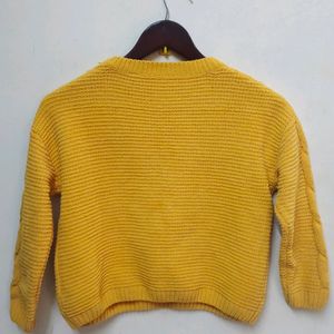 Yellow Crop Sweater