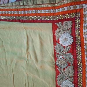 Golden Dupatta For Lehenga