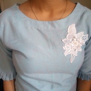 Cyan Straight Kurta