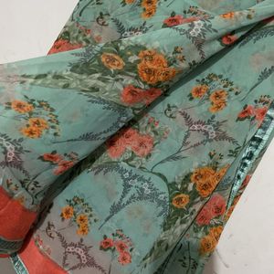 Floral Print Saree