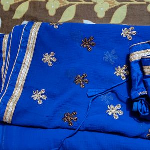 Blue Saree