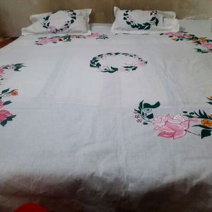 Hand Painted Bedsheet .