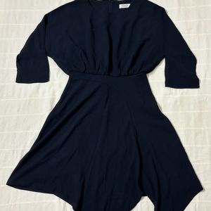 Korean Navy Blue Dress