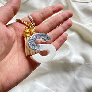 Resin Aphabet Keychain