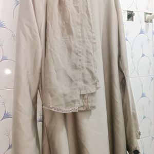 Abaya With Dupatta Creme