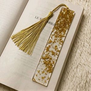 Golden And Rose Petal Book Mark