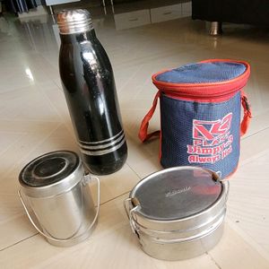 4 Set Tiffin & TiffinBox & bottle & Milk Containe