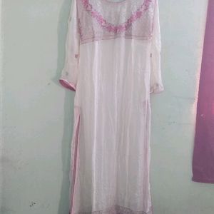 Long Kurti Set With Dupatta And Shrug