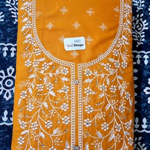 Cotton Blend Embroiderd Unstitch Dress Material