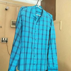 Cotton Blend Teal Colour Shirt (Almost New)