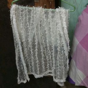 White Dupatta Like New