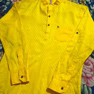 Totally New Shining Yellow Kurta Shirt