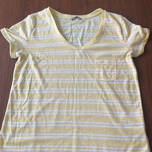 M&S Yellow V-neck T-shirt