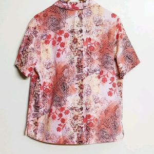 Light Brown Floral Shirt Size-44-46