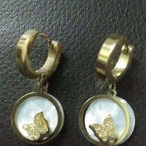 Gold Plated Double Loop Earring