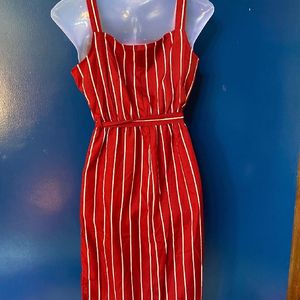 Pretty Red Striped Dress💞#dress #under500 #formal